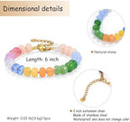 Gemstone Beaded Bracelet for Women Colorful Natural Stone Freshwater Pearl Surfer Beach Rainbow Bracelet Jewelry Gift