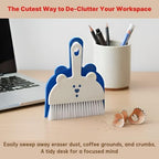 Mini Broom and Dustpan Set - Ergonomic Desktop Cleaning Brush for Keyboard, Laptop, and Arts & Crafts – Compact Hand Broom for Office and Home Workspace, 미니 쓰레받기 빗자루 세트