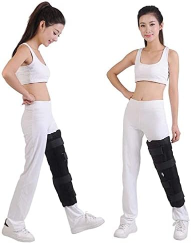 Knee Immobilizer Splint Leg Brace, Straight Leg Immobilizer Stabilizer Adjustable Rigid Support for Post-Surgery Recovery,M