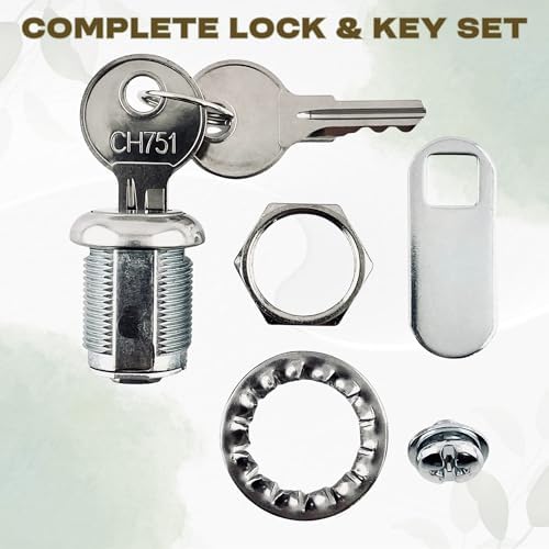 Replacement Lock & Key Set – Compatible with Rubbermaid® Commercial Cart 6181 | FG6181L20000 | 1 Lock with 2 Keys – (1 PK)