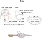 TERNENCE Male Chastity Device with Removable PA Puncture Hinged Ring Small Cock Cage Sex Toy K1840 40mm