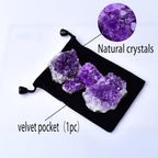 Natural Amethyst Crystal Cluster Healing Stones Raw Amethyst Rock Healing Crystals Energy Balance Reiki Meditation and Spiritual Growth (1Pc 0.07-0.11 LB)