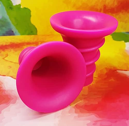 Ice Cream Cone Reusable Flexible Perfect For Kids and Adults, Full Size, Ideal Gift, Change Color With Ice Touch, BPA Free - Pink Purple
