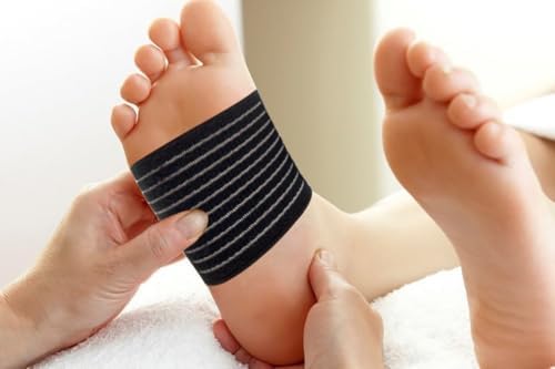 Arch Compression Bandage for Plantar Fasciitis, Arch Support Sleeve, Arch Support Bands for Women and Men, Feet Pain Relief, Fallen Arche, Flat Feet, High Arche, Flat Arch (Black)