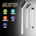 Grout Cleaning Brushes Set (3 Pcs) Deep Cleaner Multi-Purpose Stiff Bristle Brush, Cleaning Toothbrush for Cleaning Corners, Spaces, Tile, Shower, Window & Door Track, Floor, Juicers and Tight Spaces