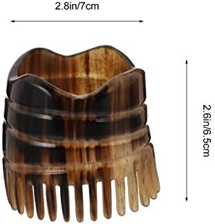 Dandruff Comb Scalp Massager Tool, Natural Bull Horn Scalp Massage Comb Hair Growth, Head Massager Stimulator Exfoliator Shampoo Brush for Women Hair Care（Random Styles）
