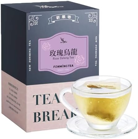 Fonming Tea- Rose Oolong Tea Bags – Individually Wrapped – Unsweetened, Light Floral Flavor – Hot or Cold Brew – Slimming & Refreshing Wellness Tea
