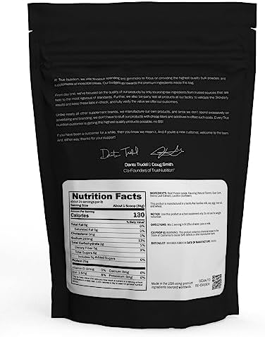 True Nutrition Grass Fed Beef Protein Isolate Powder - 29g Protein per Serving - Zero Carb, Fat Free, Dairy Free, Non-GMO - Paleo, Keto, Carnivore - French Vanilla - 1lb