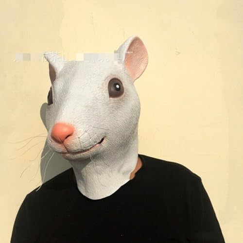 GK-O Funny Realistic Mouse Rat Latex Head Mask Halloween Costume Party Cosplay Prop