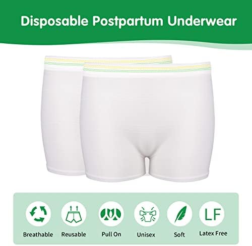 12 Pack Mesh Underwear Postpartum Must Have Hospital Provide Washable Breathable Undies for Delivery, Surgical,Traveling (S/M(12-38 in))