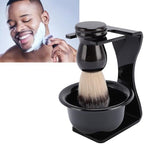 Semme Men Beard Brush Set, 3 in 1 Grooming Kit with Travel Lathering Bowl and Nylon Brush, for Facial Care and Shaving