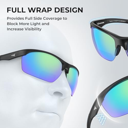 KastKing Tugaloo Semi-Rimless Bifocal Polarized Reader Sunglasses, Bi-focal x1.5 x2.0 x2.5 Magnifications, UV Protection