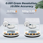 Bonvoisin Analytical Balance 200 gram x 0.001g High Precision Lab Scale Accurate Scientific Laboratory Electronic Scale 1 Milligram Digital Jewelry Weighing Scale with Windshield (200g, 0.001g)