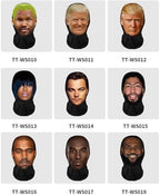 Celebrity Avatar Mask, Parody Rapper Hooded Face Covering，Funny Headgear Cosplay Props Costume Adult