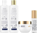 Dove Bond Strength, Damage Therapy System – Shampoo, Conditioner, 10-in-1 Shield Serum & Peptide Mask, Hair Repair Treatment, Anti-Frizz (4 Piece Set)