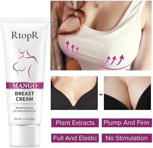 Breast & Buttock Enhancement Cream (2 PACK) - Powerful Lifting & Plumping Formula for Breast Enlargement & Hip Firming - Dual Action Massage Cream
