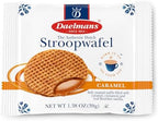 Daelmans Stroopwafel Caramel - The Original Stroopwafels, Toasted Dutch Waffle Cookies w/a Creamy & Buttery Filling, Made In Holland, Individually Wrapped - Caramel Cookie Waffles, 24 Count