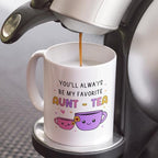 Gifts For Aunt, Auntie My Favorite Aunt-tea Gift, Funny Best Aunty Mug - Perfect Birthday, Christmas Gifts For Auntie From Niece, Nephew