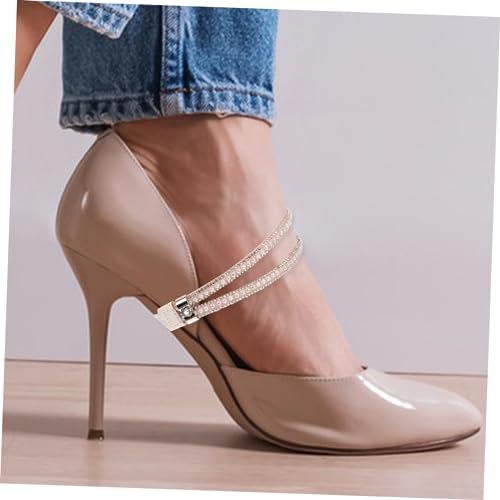 Vaguelly Adjustable High Heel Shoe Straps 2 Pairs of Replaceable Ankle Bands for Women Fixing Heel Strap for Secure Fit for Daily Use