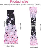 2 Pcs Stylish Adult Bibs Scarf for Women, Snap on Bibs Scarf for Adults Eating Dining, Cotton Clothing Protectors for Elderly Senior Women and Men (Black and White with Pink Sakura)