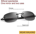 2 Pairs Rimless Bifocal Reading Glasses UV Protection Sunglasses Anti Blue Light Blocking Sun Readers for Men Women