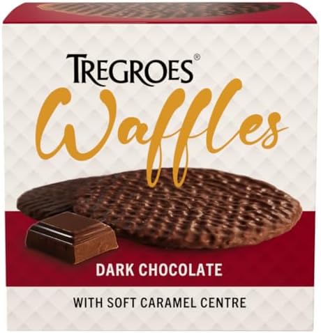 Tregroes Dark Chocolate Waffles with Soft Butter Toffee Center, 9.5 oz