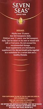 Seven Seas Extra High Strength Pure Cod Liver Oil 300ml