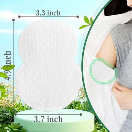 Underarm Armpit Sweat Pads for Sweating Women Men,100 pcs Disposable Adhesive Pad Fight Hyperhidrosis for Sweat Protection,50 Pairs