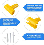 Matthew 2Pcs Commercial Mop Head Clamps Mop Clip Mop Handle Part,Quick Change Head Mop Handle,Detachable mop Head clamp Wax Mop Plastic Color Separation (Yellow)