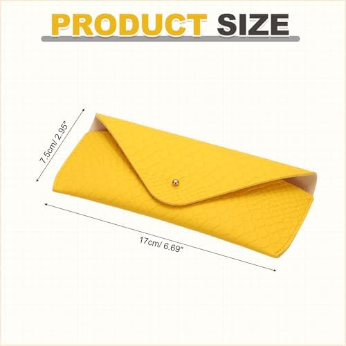 PATIKIL Leather Glasses Case, Soft Sunglasses Case Portable Eyeglass Storage Bag for Women Men Glasses Organization