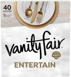 Vanity Fair Entertain Paper Napkins, 40 Count (Pack of 8), Disposable Napkins Made For Entertaining And Events