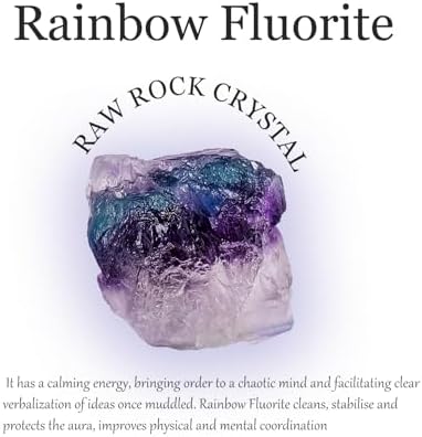 Apengshi Rainbow Fluorite Raw Crystals 2PCS Natural Rough Rocks Healing Crystal and Stones DIY Raw Stones Meditation Fountain Garden Home Decor