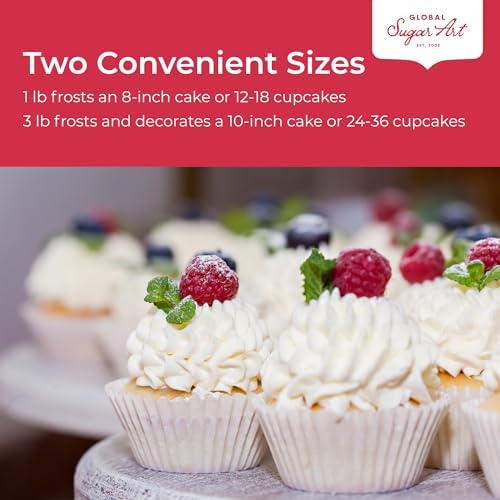 Yellow Buttercream Frosting for Cake Decorating – Firm Icing for Cakes & Cupcakes, 16 Ounce Tub by Global Sugar Art/Chef Alan Tetreault (Lemon Yellow, 16 Ounce)