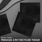 Creative Converting 523260 Luncheon Napkins, 6.5" x 6.5", Black Velvet