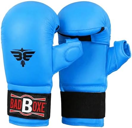 Professional WKF Karate Training Mitts | Karate Gloves with Thumb Elastic/Hook & Loop Closing | Premium Sizing