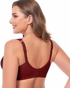 Women's Wireless Plus Size Lace Bra Full Coverage Unlined Minimizer Bra Comfort Cotton