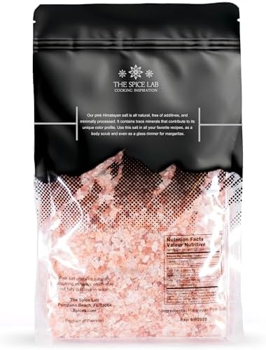 Pink Himalayan Salt - (Coarse Grain) - 2.2 lb Bag - All Purpose Cooking & Grinder Salt - Our Salt will work in a Salt Mill or Salt Grinder - Non GMO, OU Kosher Sea Salt - Nutrient and Mineral Dense for Health - 100% Certified & Tested. By The Spice Lab