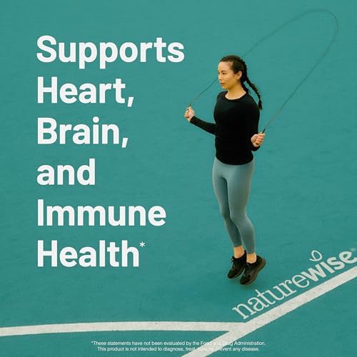 NatureWise Extra-Strength Omega 3 Fish Oil Supplement - 1000mg per Serving - 600 EPA & 400 DHA and Vitamin E - Support for Heart & Brain Health - Lemon Flavor, GMO-Free - 60 Softgels[1-Month Supply]