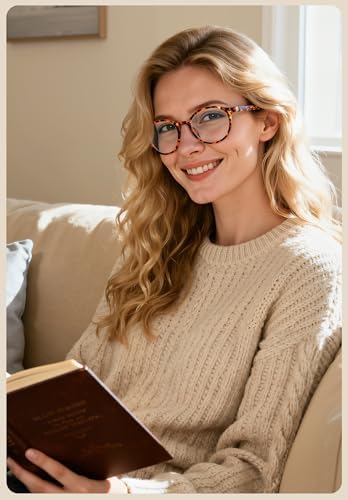 SKYWAY 3 Pack Blue Light Blocking Reading Glasses,Spring Hinge Computer Readers for Women Men Round Eyeglasses
