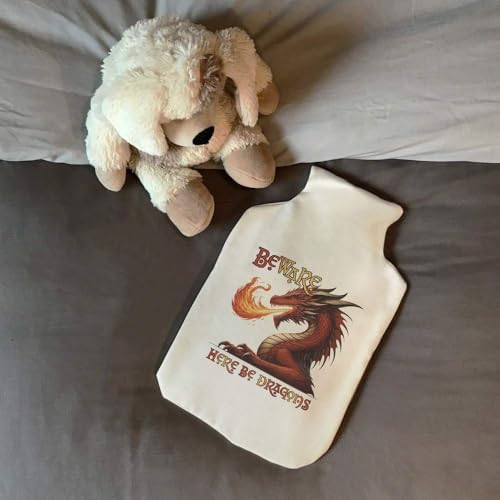 Azeeda 'Beware Here Be Dragons' Hot Water Bottle Cover (HW00050260)
