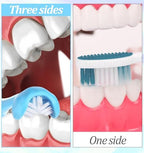3 Pcs 3 Sided Toothbrush, Autism Toothbrush for Adults & Kids, U-Shaped Soft Bristles for Complete Teeth Care, Autism & Sensory Friendly Design