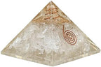 Orgone Pyramid with Clear Quartz Crystal and Healing Coil Quartz Point - Natural Healing Stones Orgonite Energy Generator for Yoga Meditation