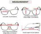 Eyekepper Reading Glasses Large Frame Square Readers Spring Hinges Men Women Champagne +2.00