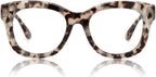 JiSoo Oversized Reading Glasses for Women Men, Stylish Designer Readers Women with Large Frame