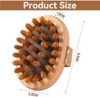 2pcs,Massage Brush for Belly,Wooden Massage Brush for Body and Scalp - Natural Wood Cellulite Massager & Gua Sha Comb for Lymphatic Drainage, Muscle Pain Relief, Body Shaping