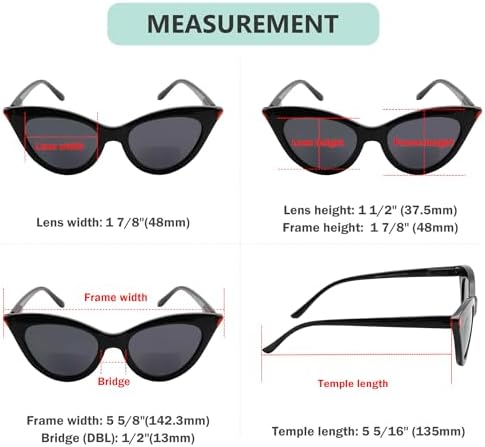 Eyekepper 4-Pack Chic Bifocal Reading Glasses Women Bifocal Readers