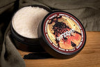 The Goodfellas’ Smile INFERNO (Leather, Cedar & Sandalwood) Italian Shaving Soap – Tallow-Based Soft Soap for Traditional Wet Shaving with Shave Brush & Razor