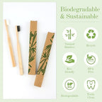 Daletu Extra Soft Bamboo Toothbrushes for Sensitive Gums, 20000 Extra Soft Bristle Toothbrushes for Adults, Eco-Friendly, Natural Wooden Organic Micro Nano Bamboo Bristle Toothbrush - 4 Pack