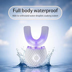 Automatic Toothbrush for Adults Ultrasonic Toothbrush Rechargeable Waterproof Design with Soft Bristles 30s Timer Wireless Charging Portable Travel Home Use (White)