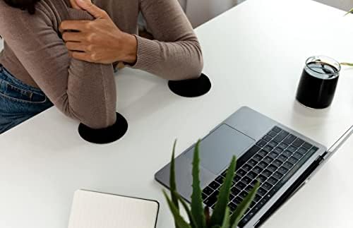 Jelbows Ergonomic Fabric Wrist Rest Set for Arms & Elbows, Comfort for Office & Gaming, Wrist and Typing Pain Relief, Support for Easy Typing, Comfortable & Stain Resistant (Small Black, 2 Pack)